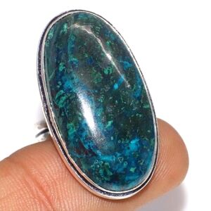 Shattuckite Gemstone,925 Sterling Silver Handmade Ring